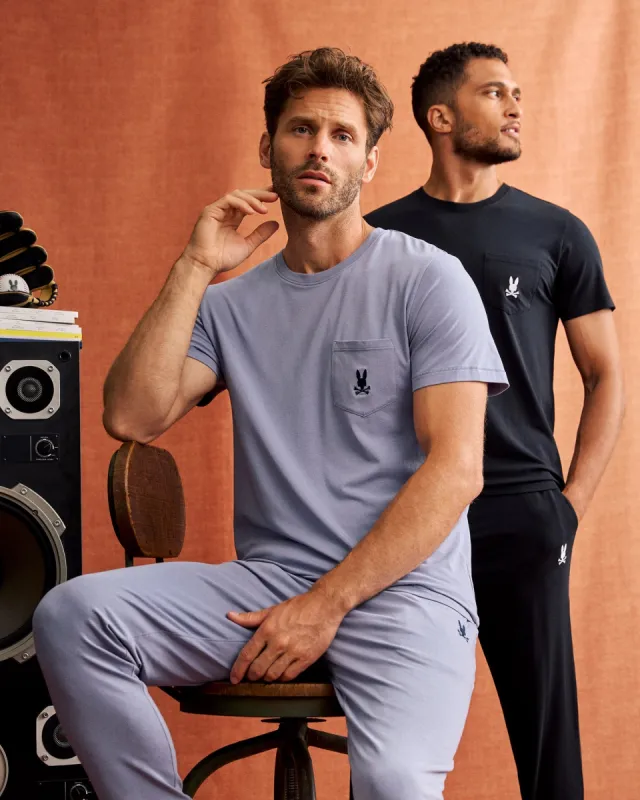 MENS JERSEY LOUNGE POCKET BUNNY TEE - B6U632D200 sold by Psycho Bunny