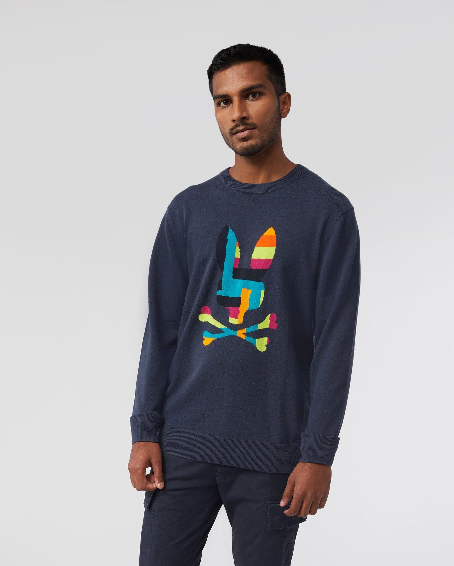 MENS DYCKMAN BIG BUNNY INTARSIA SWEATER - B6E991U1CO sold by Psycho Bunny