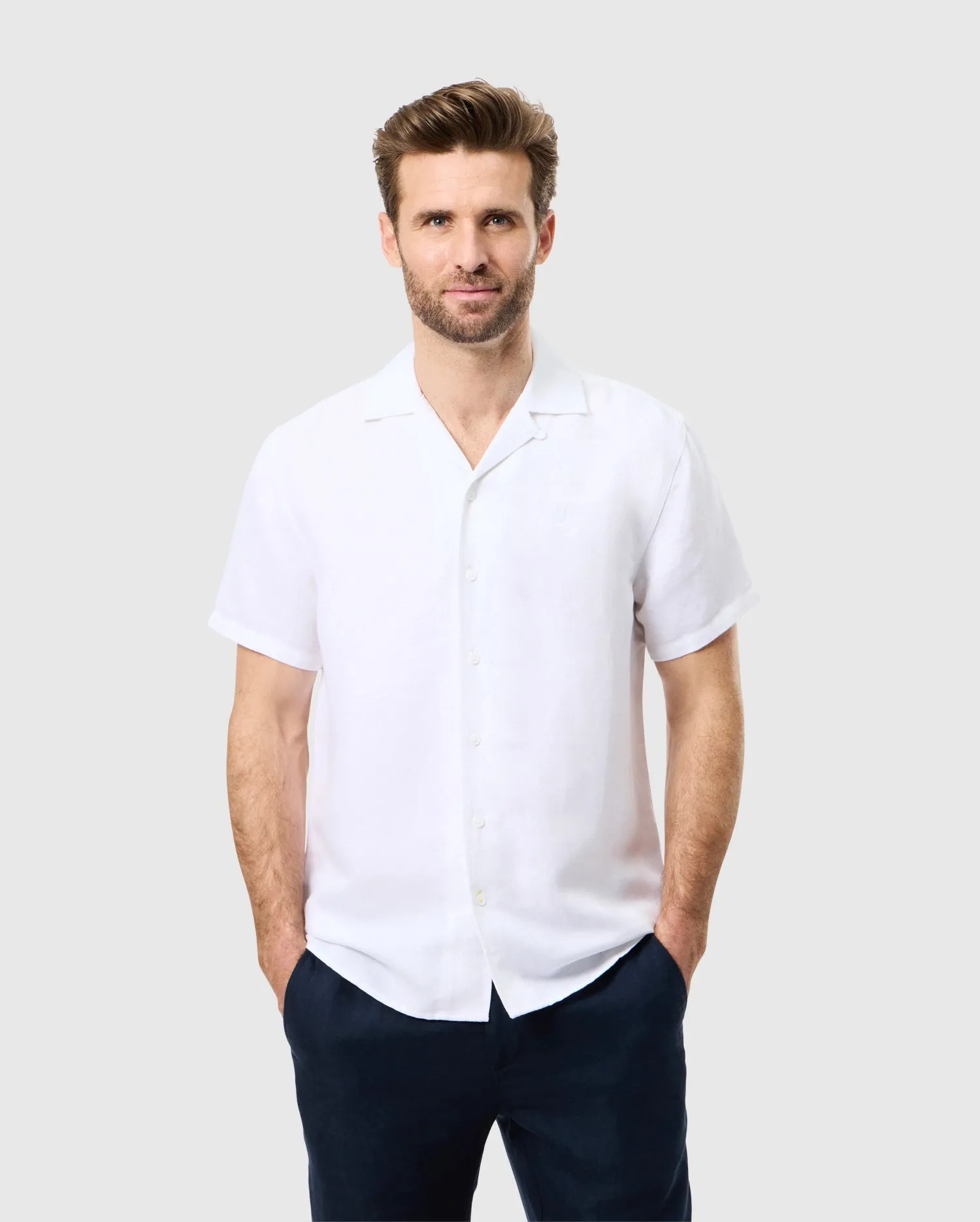 MENS WINDCREST LINEN SHORT SLEEVE SHIRT - B6Q148C200 sold by Psycho Bunny product image thumbnail 2
