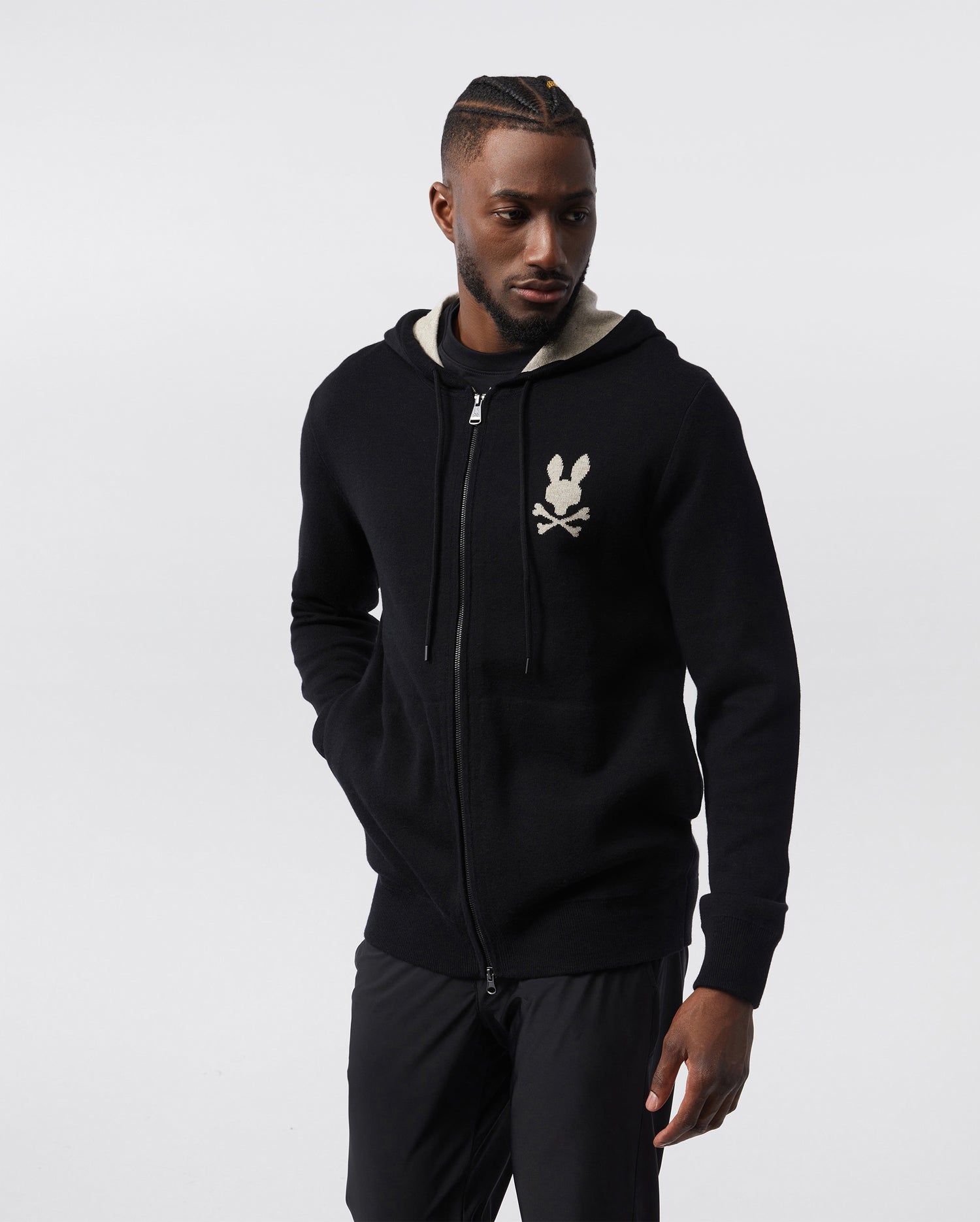 MENS LARGO ZIP UP SWEATER - B6E837U1WB sold by Psycho Bunny