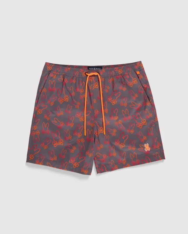 MENS SHELDON ALL OVER PRINT SWIM TRUNK - B6W588C200 sold by Psycho Bunny