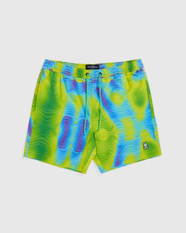 MENS BIG AND TALL MONTGOMERY ALL OVER PRINT SWIM TRUNK - B9W910Y1PO made by Psycho Bunny
