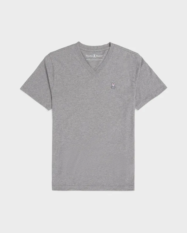 MENS GRAY CLASSIC V NECK TEE - B6U100CRPC sold by Psycho Bunny