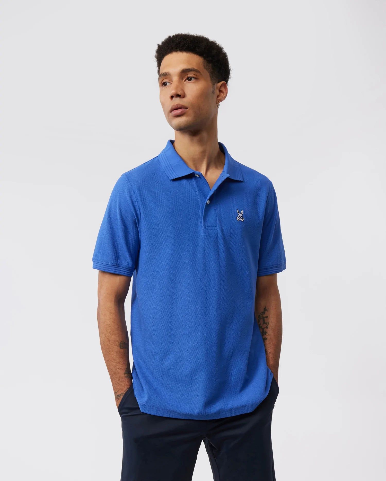 MENS MARTIN JACQUARD FASHION POLO - B6K603X1PC sold by Psycho Bunny