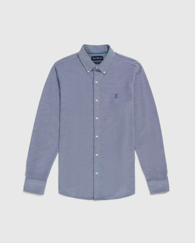 MENS ASTOR KNIT OXFORD LONG SLEEVE SHIRT - B6C821Z1PC sold by Psycho Bunny