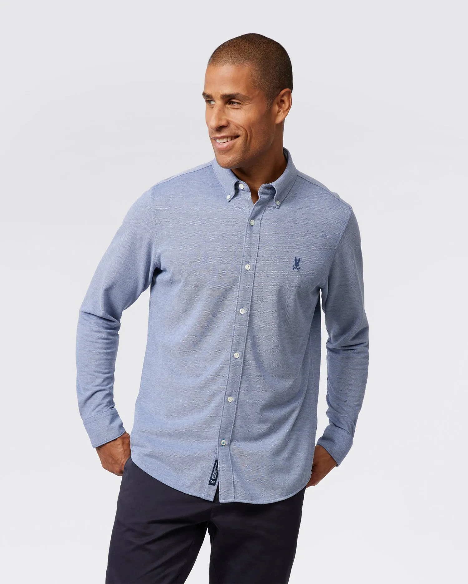 MENS ASTOR KNIT OXFORD LONG SLEEVE SHIRT - B6C821Z1PC sold by Psycho Bunny product image thumbnail 2