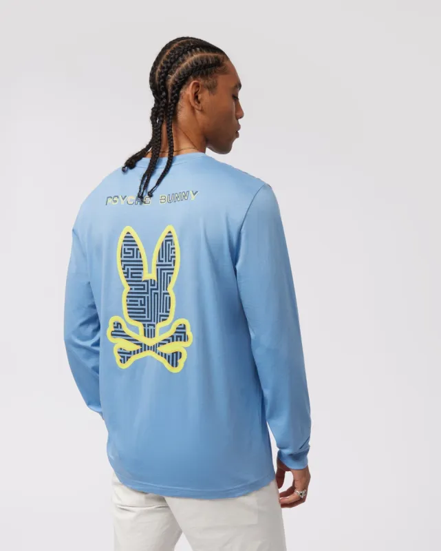 MENS DAMMES LONG SLEEVE GRAPHIC TEE - B6T715X1PC made by Psycho Bunny