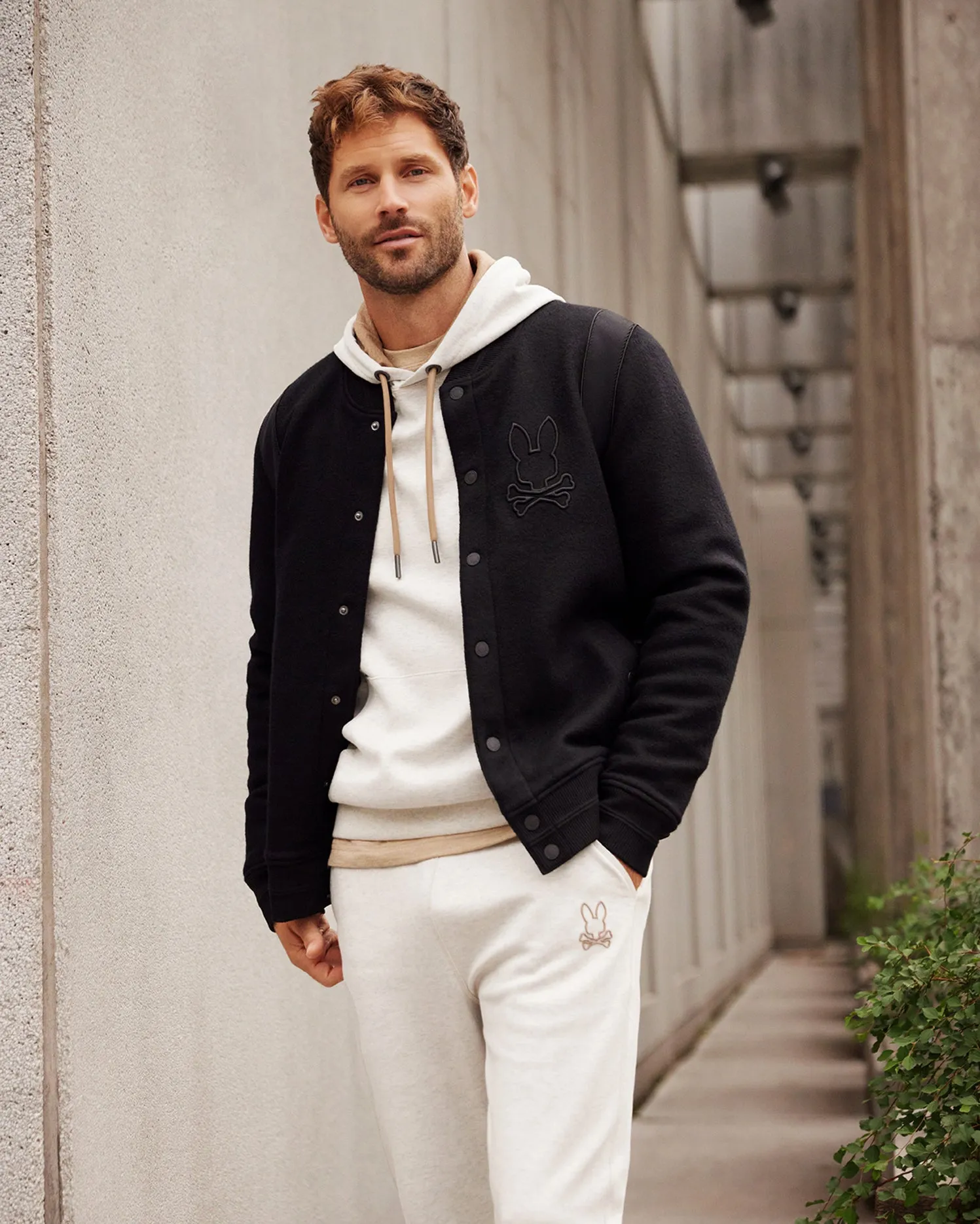 MENS OUTLINE KNIT BOMBER JACKET - B6J457Z1OW sold by Psycho Bunny product image thumbnail 2