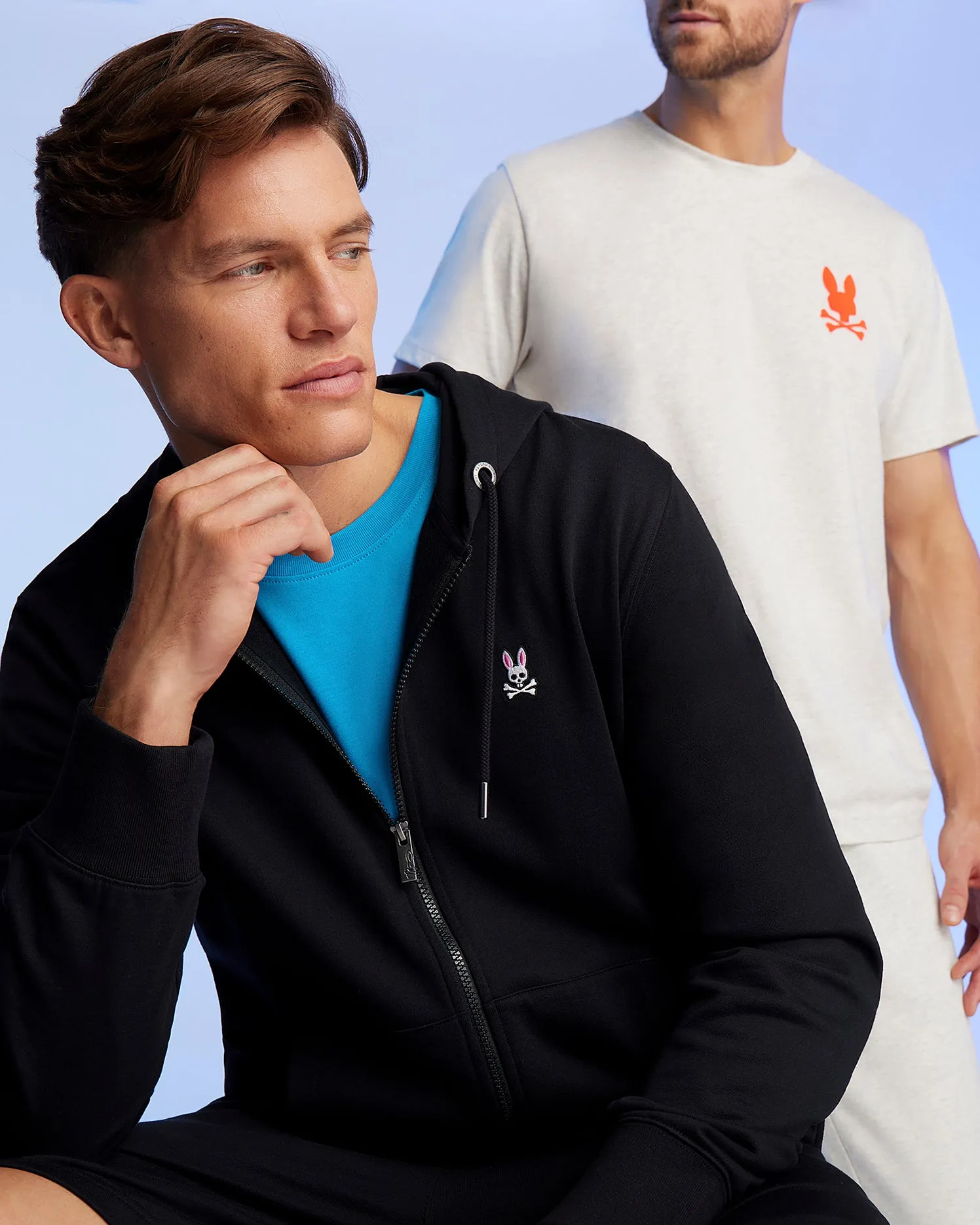 MENS CLASSIC FRENCH TERRY ZIP HOODIE - B6H826ARFT sold by Psycho Bunny product image thumbnail 2