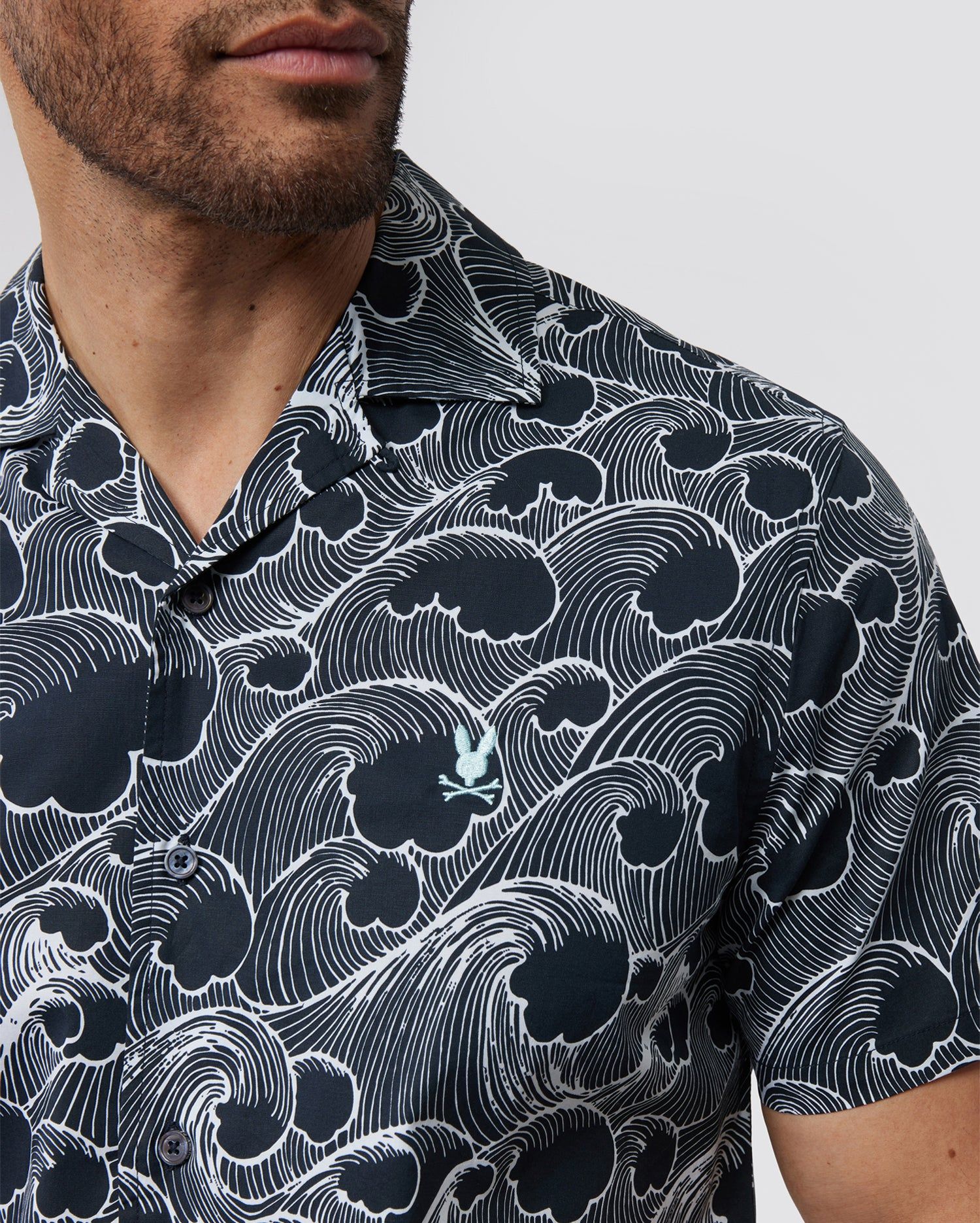 MENS CYPRESS ALL OVER PRINT SHIRT - B6Q957Y1SH sold by Psycho Bunny product image thumbnail 3