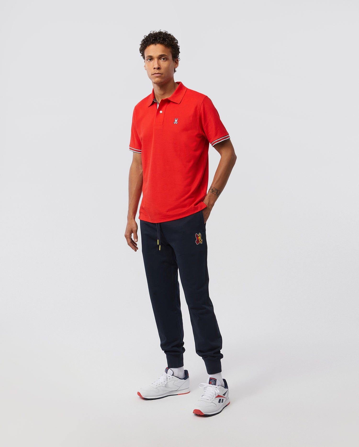 MENS COOPER SPLIT BUNNY LOGO SWEAT PANTS - B6P843U1FT sold by Psycho Bunny product image thumbnail 4