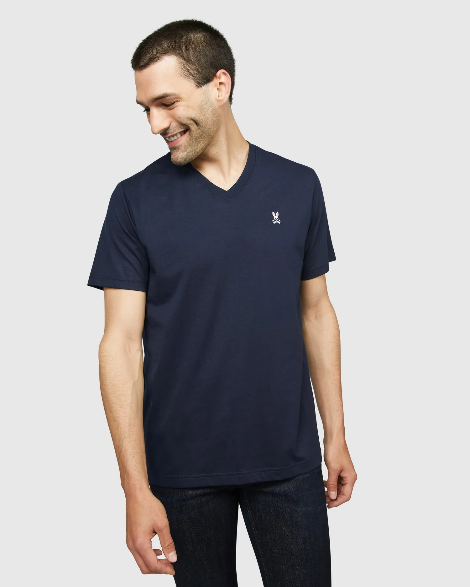 MENS CLASSIC V NECK TEE - B6U100ARPC sold by Psycho Bunny product image thumbnail 2