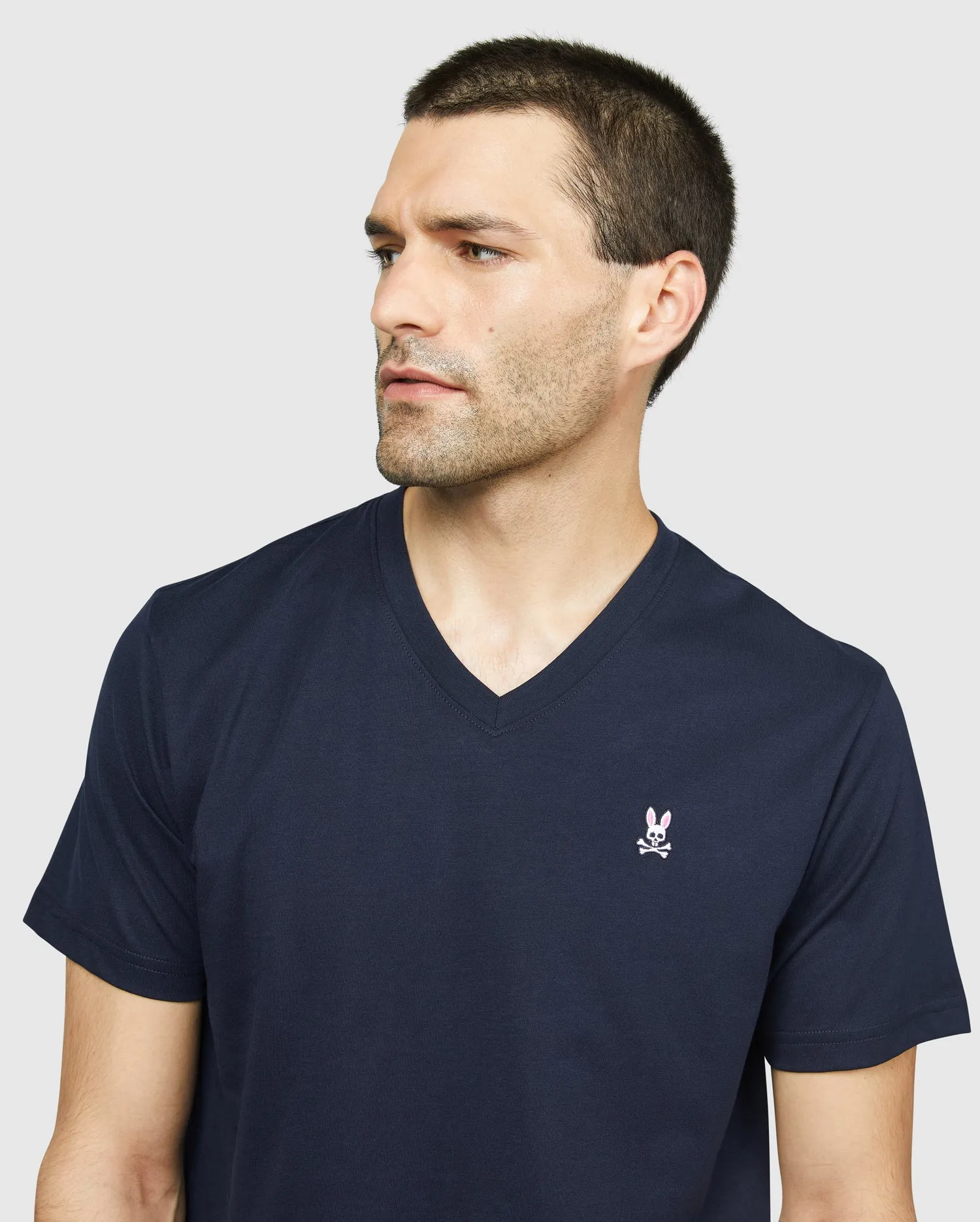 MENS CLASSIC V NECK TEE - B6U100ARPC sold by Psycho Bunny product image thumbnail 5