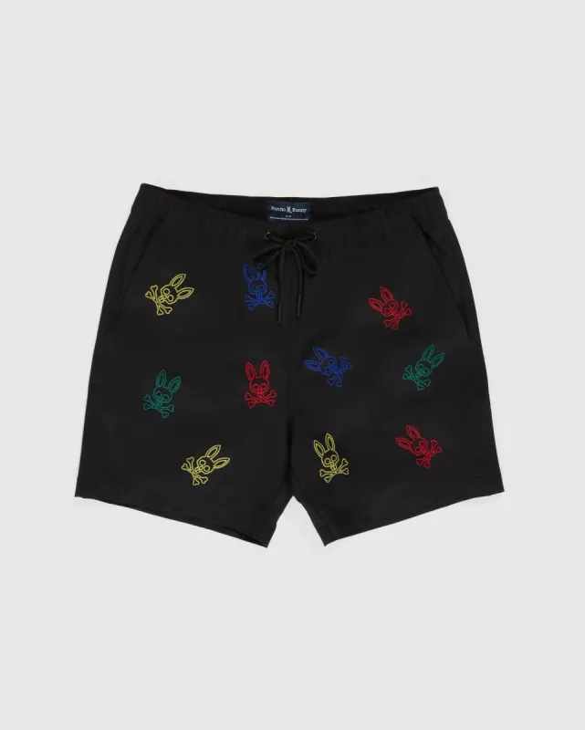 MENS LIGON EMBROIDERED SWIM TRUNK - B6W652X1PO sold by Psycho Bunny