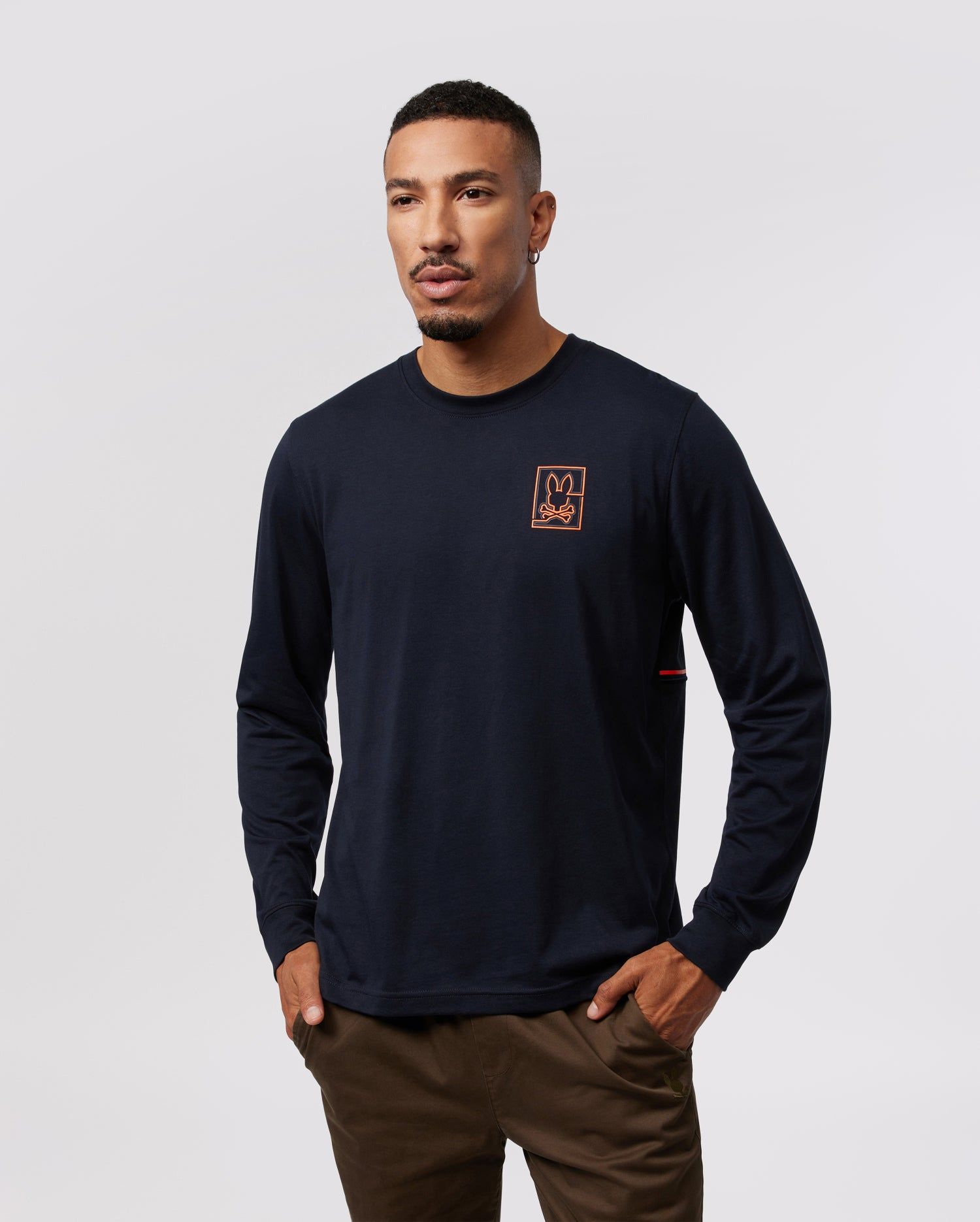 MENS CHESTER LONG SLEEVE EMBROIDERED GRAPHIC TEE - B6T374Z1PC sold by Psycho Bunny product image thumbnail 2