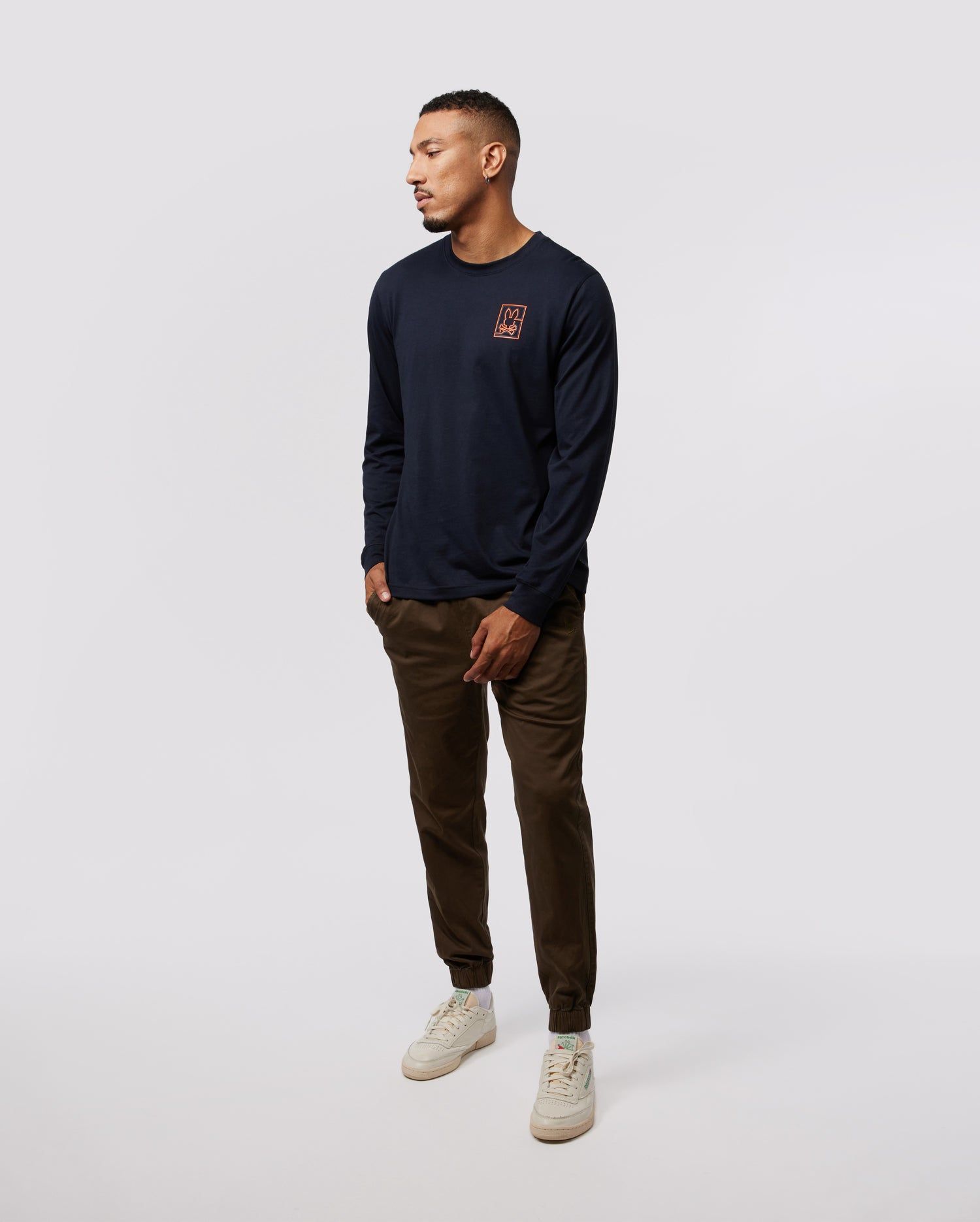 MENS CHESTER LONG SLEEVE EMBROIDERED GRAPHIC TEE - B6T374Z1PC sold by Psycho Bunny product image thumbnail 5