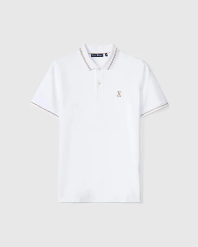 MENS RIVIERA PIQUE POLO SHIRT - B6K640C200 sold by Psycho Bunny