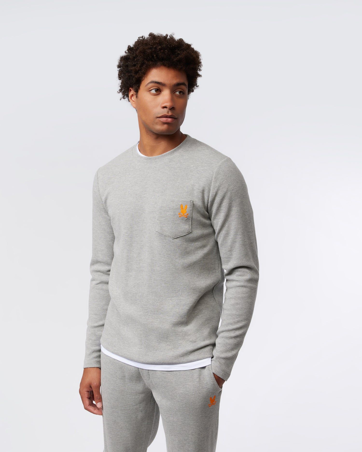 MENS WAFFLE POCKET LONG SLEEVE TEE - B6T672A2CO sold by Psycho Bunny product image thumbnail 2