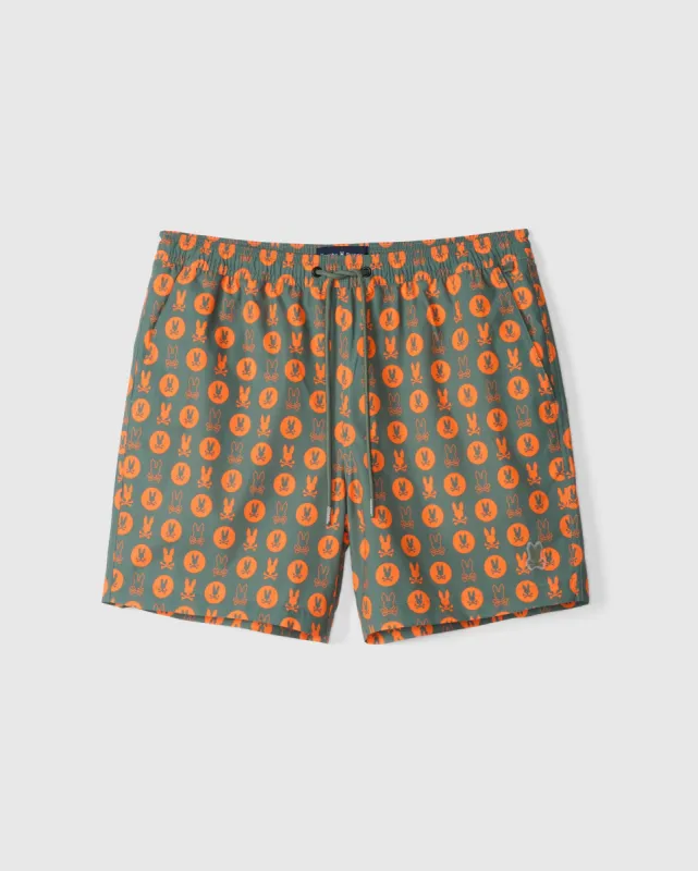 MENS ARNOLD PRINT SWIM TRUNK - B6W820D200 sold by Psycho Bunny
