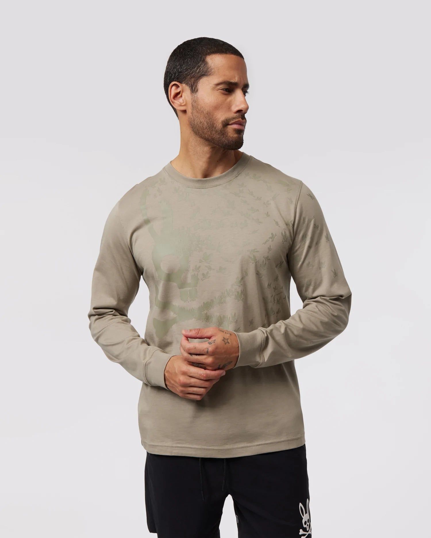 MENS MULLEN LONG SLEEVE GRAPHIC TEE - B6T650X1PC sold by Psycho Bunny