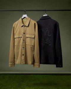 MENS CHESTER TWILL CHORE JACKET WITH EMBROIDERY - B6J387Z1OW sold by Psycho Bunny