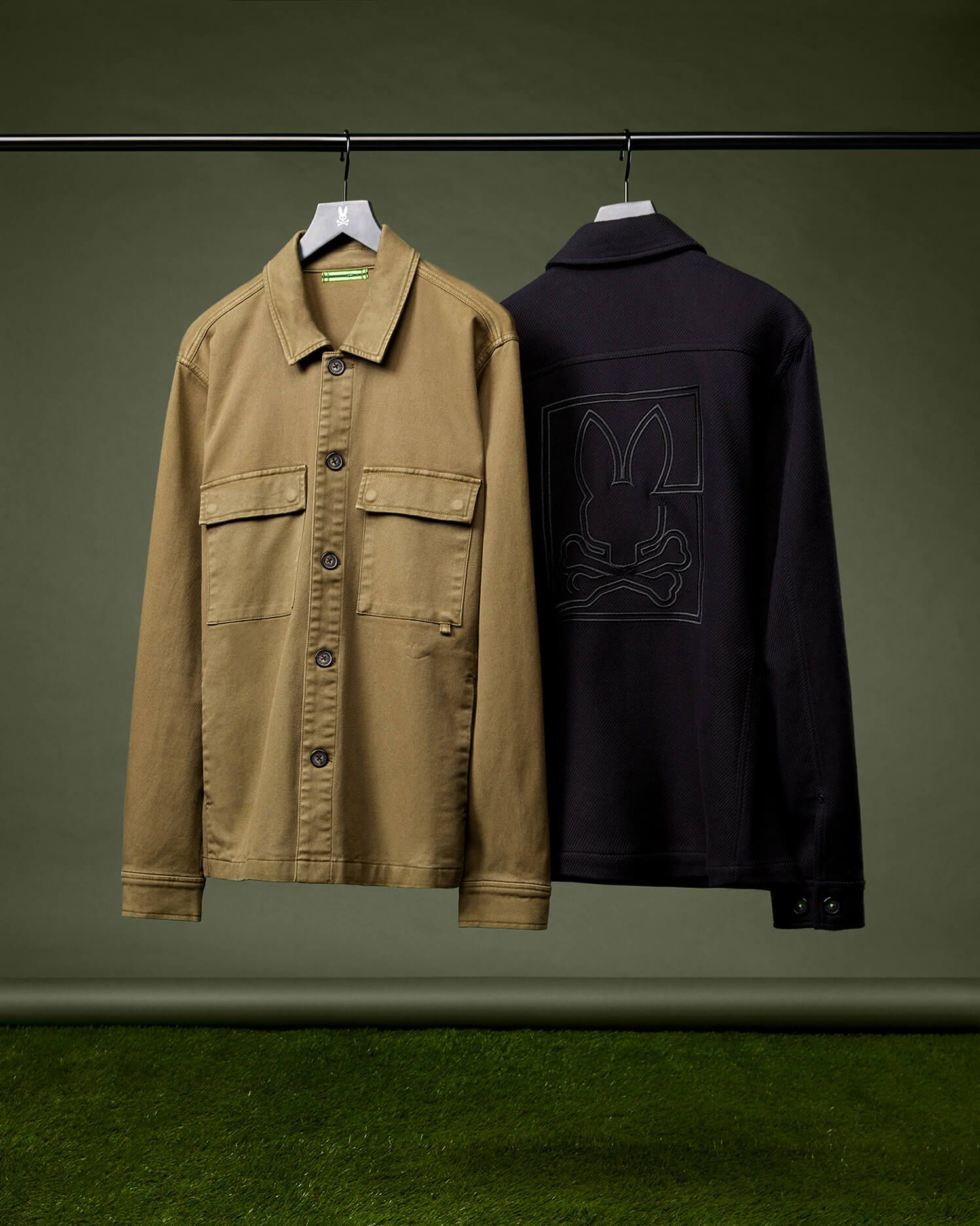 MENS CHESTER TWILL CHORE JACKET WITH EMBROIDERY - B6J387Z1OW sold by Psycho Bunny product image thumbnail 3