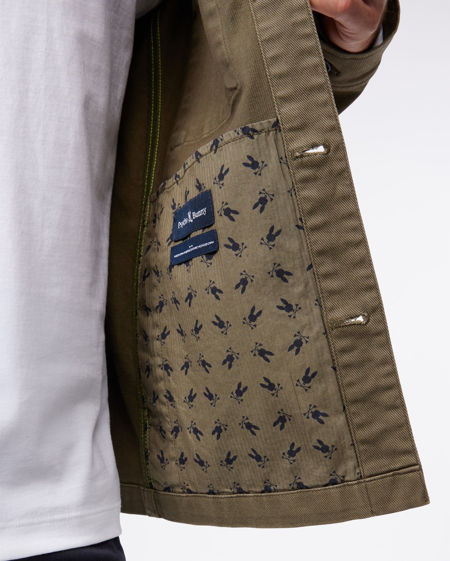 MENS CHESTER TWILL CHORE JACKET WITH EMBROIDERY - B6J387Z1OW sold by Psycho Bunny product image thumbnail 5