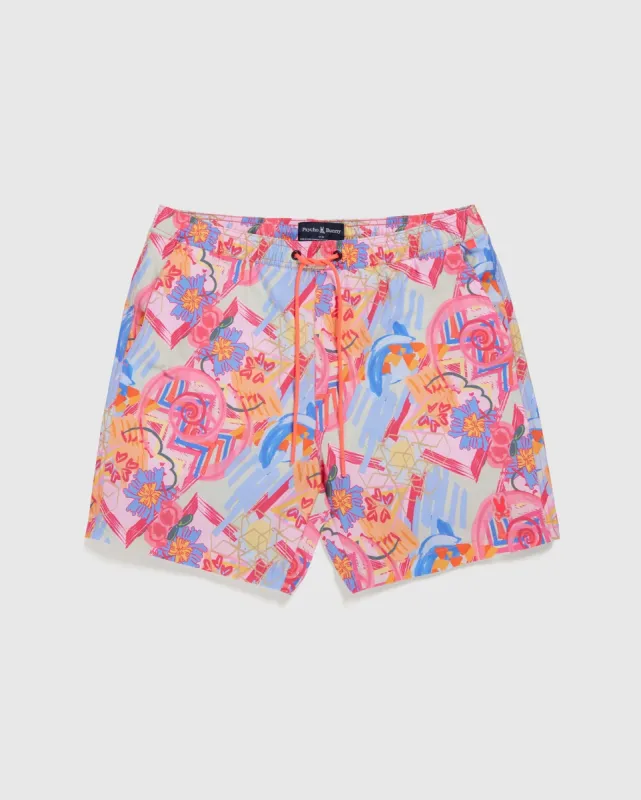 MENS BENTON SWIM TRUNK - B6W319B2SW sold by Psycho Bunny
