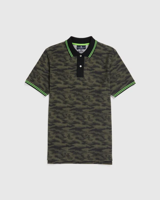 MENS BIG AND TALL ROCKAWAY CAMO FASHION POLO - B9K109W1PC sold by Psycho Bunny