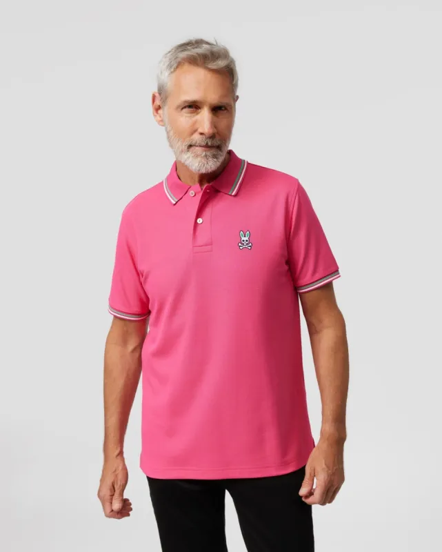 MENS SONA COLLAR STRIPE FASHION POLO - B6K201W1PC sold by Psycho Bunny