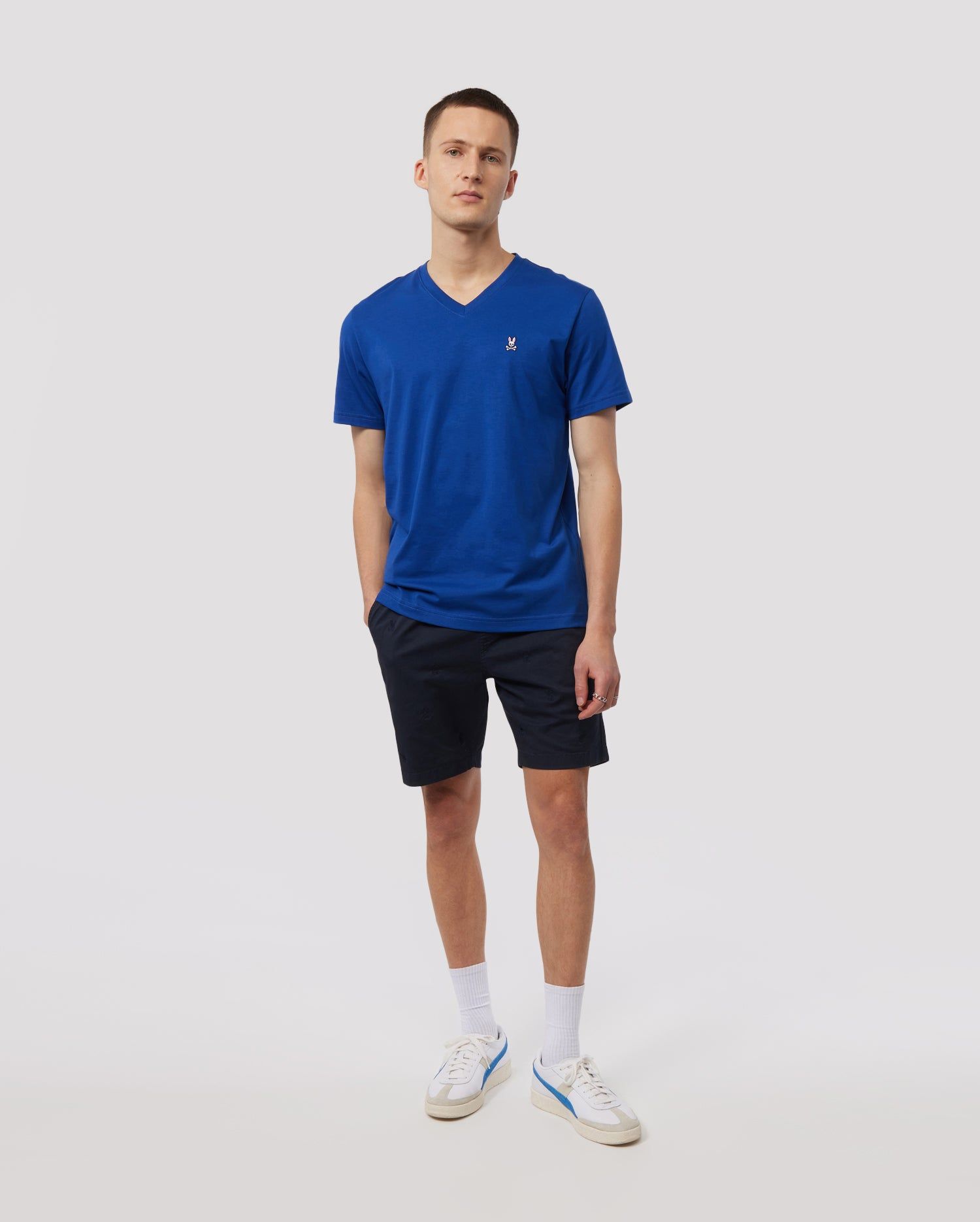 MENS CLASSIC V NECK TEE - B6U100X1PC sold by Psycho Bunny product image thumbnail 4