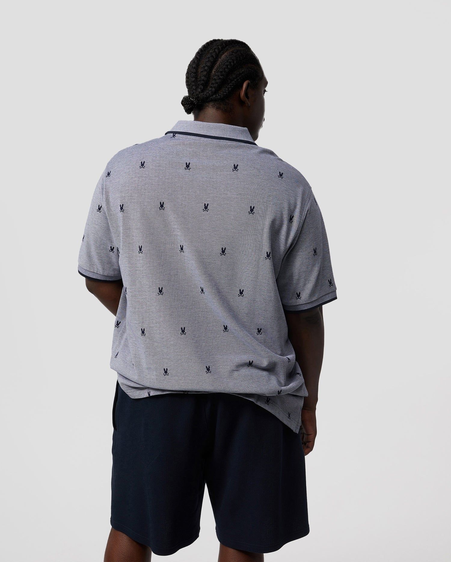 MENS BIG AND TALL BIRDSEYE PRINTED POLO - B9K758U1PC sold by Psycho Bunny product image thumbnail 4