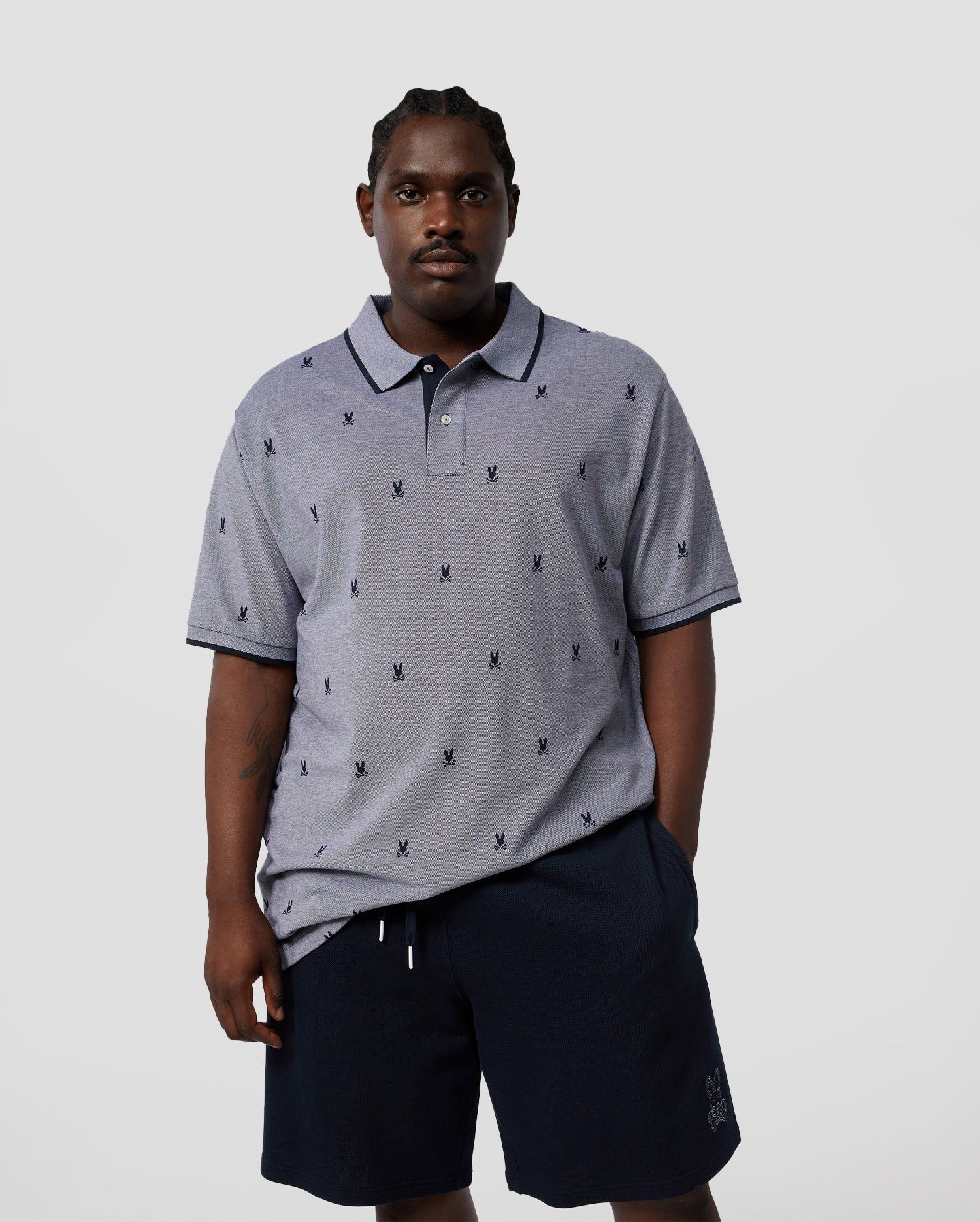 MENS BIG AND TALL BIRDSEYE PRINTED POLO - B9K758U1PC sold by Psycho Bunny product image thumbnail 2