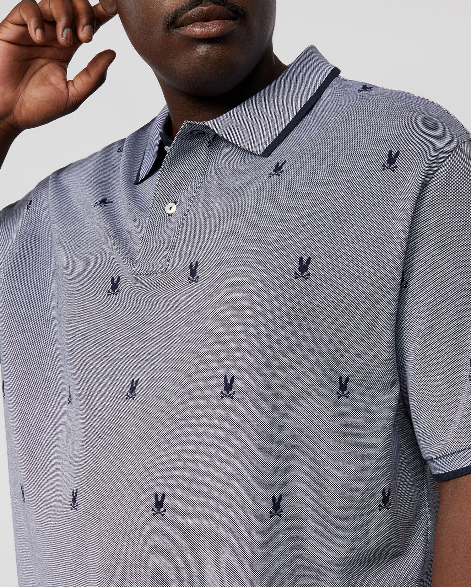 MENS BIG AND TALL BIRDSEYE PRINTED POLO - B9K758U1PC sold by Psycho Bunny product image thumbnail 3
