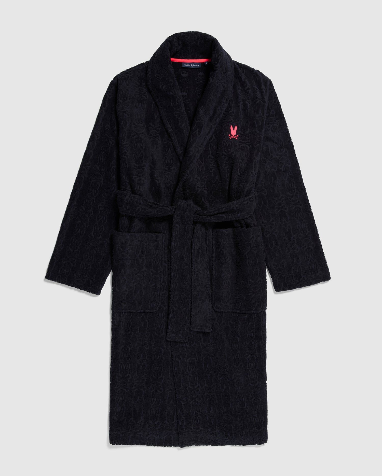 MENS ALL OVER BUNNY EMBOSSED ROBE - B6Y660A2RB sold by Psycho Bunny product image thumbnail 2
