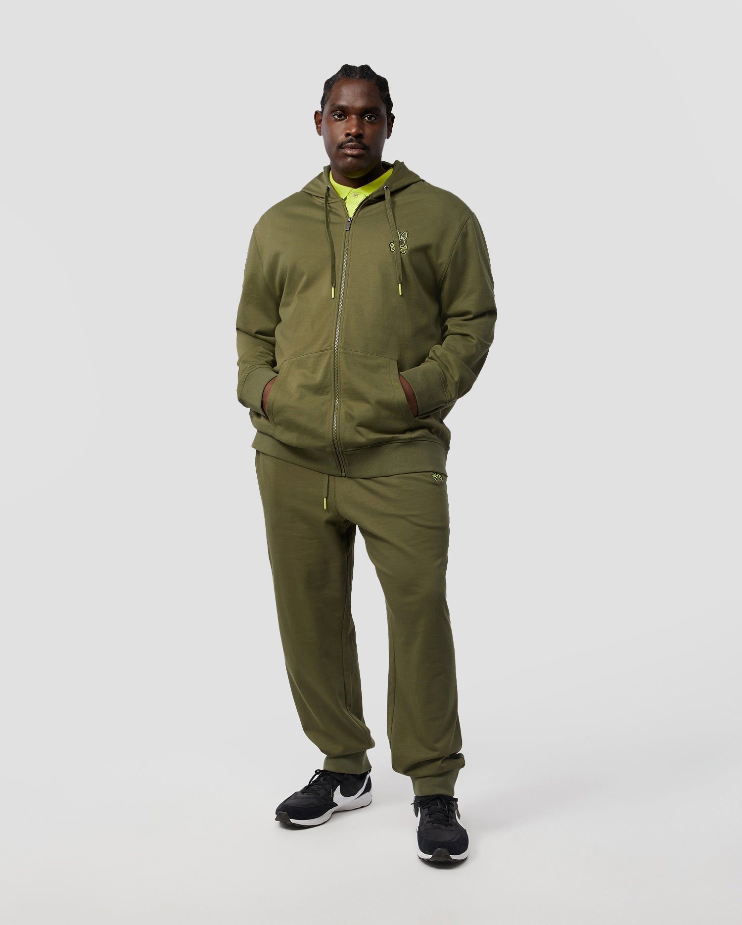 MENS BIG AND TALL WAVERLY BUNNY LOGO ZIP HOODIE - B9H752U1FT sold by Psycho Bunny product image thumbnail 5