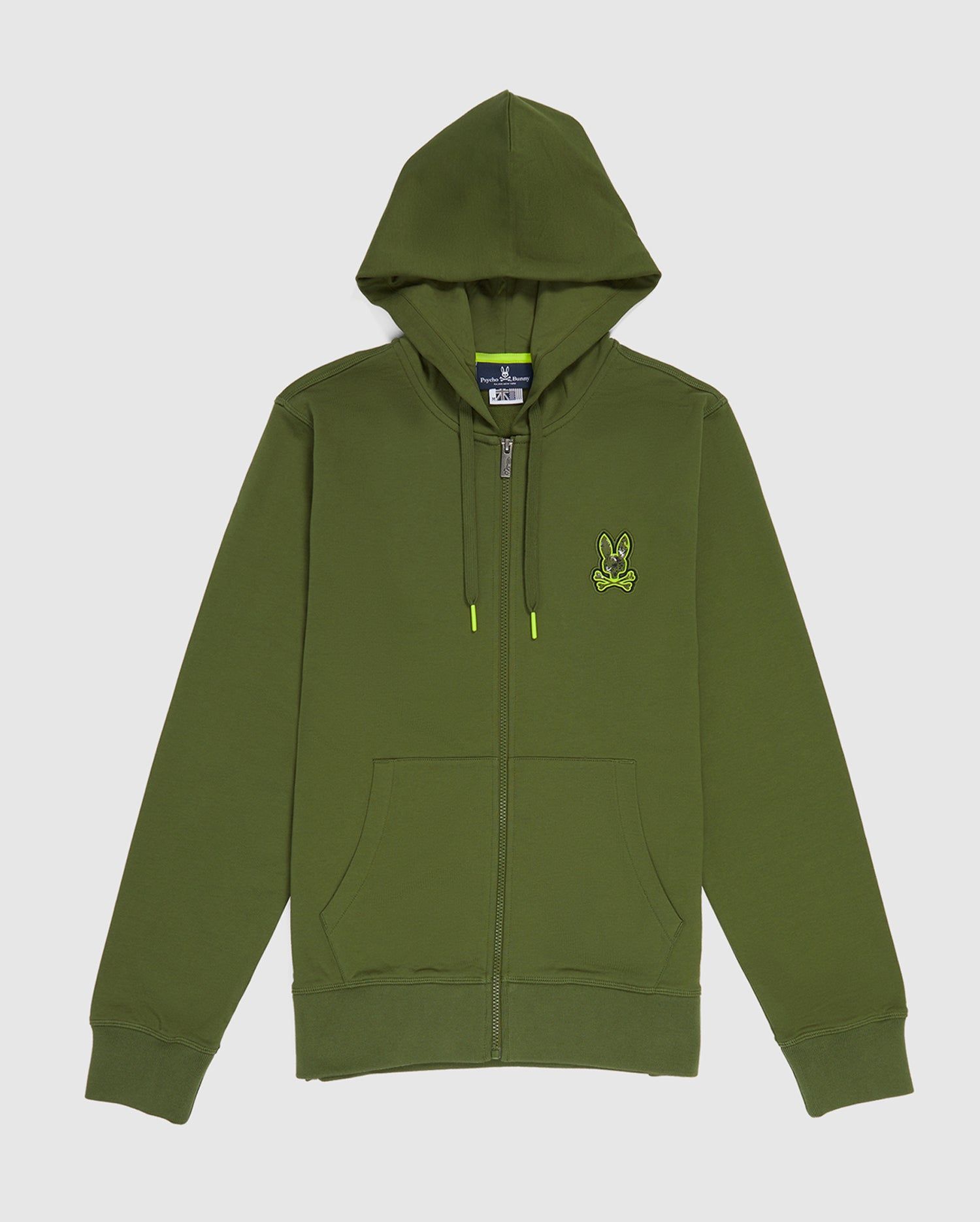 MENS BIG AND TALL WAVERLY BUNNY LOGO ZIP HOODIE - B9H752U1FT sold by Psycho Bunny