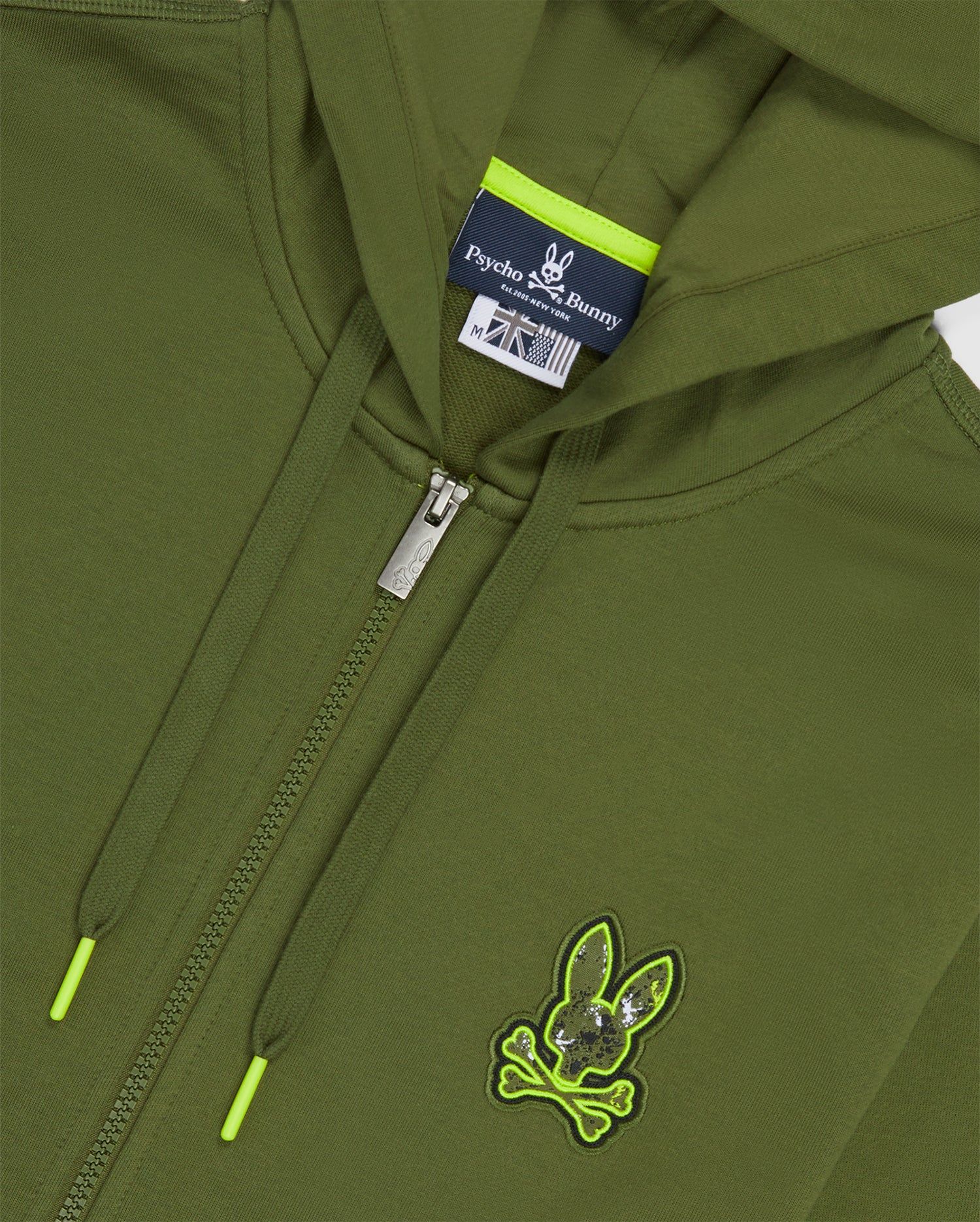 MENS BIG AND TALL WAVERLY BUNNY LOGO ZIP HOODIE - B9H752U1FT sold by Psycho Bunny product image thumbnail 7