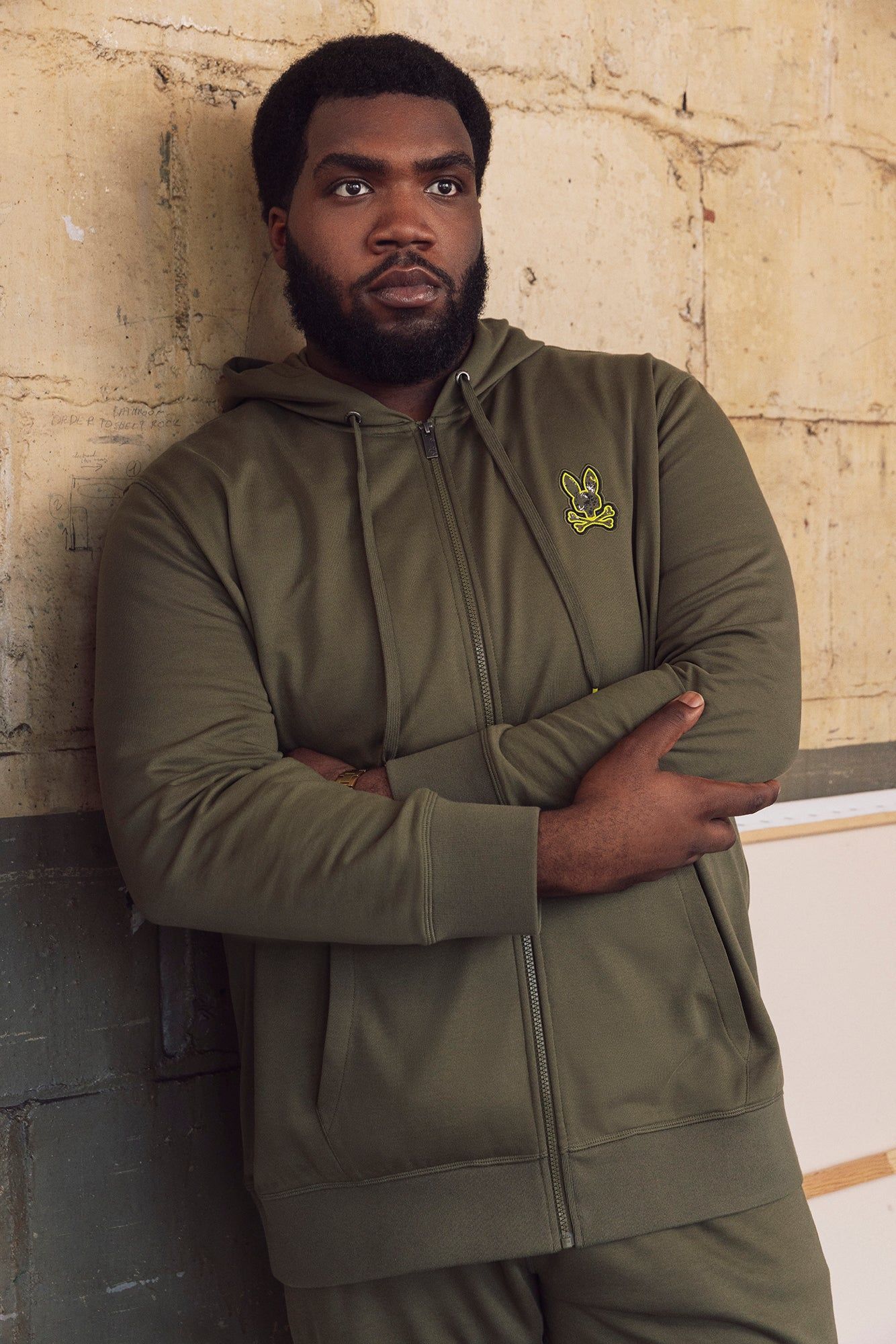 MENS BIG AND TALL WAVERLY BUNNY LOGO ZIP HOODIE - B9H752U1FT sold by Psycho Bunny product image thumbnail 6