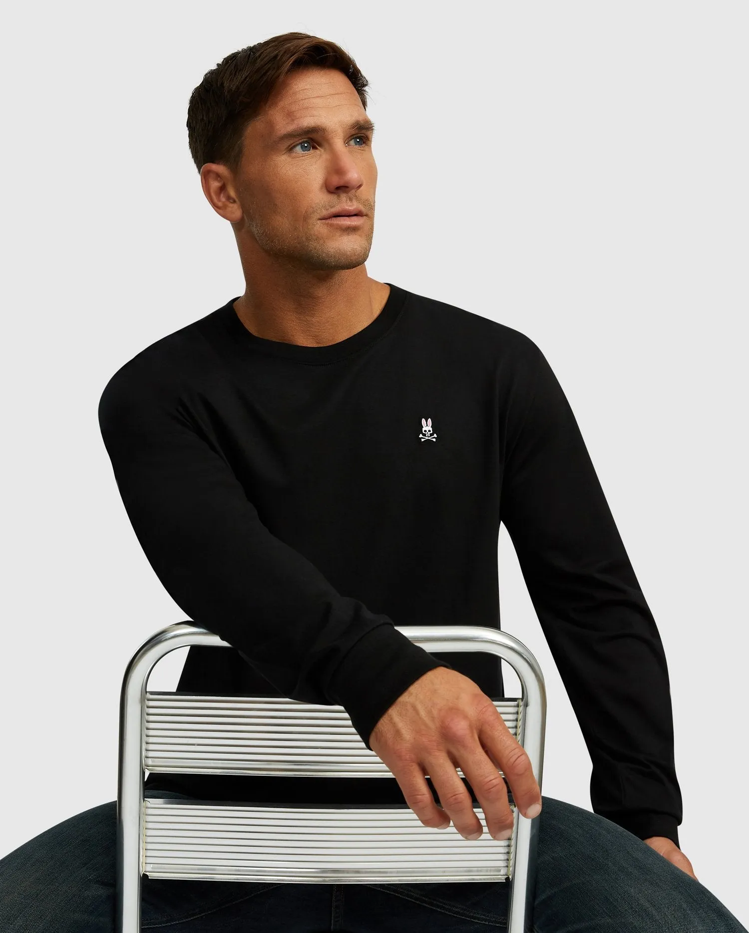 MENS LONG SLEEVE CLASSIC CREW NECK TEE - B6T422ARPC sold by Psycho Bunny product image thumbnail 2
