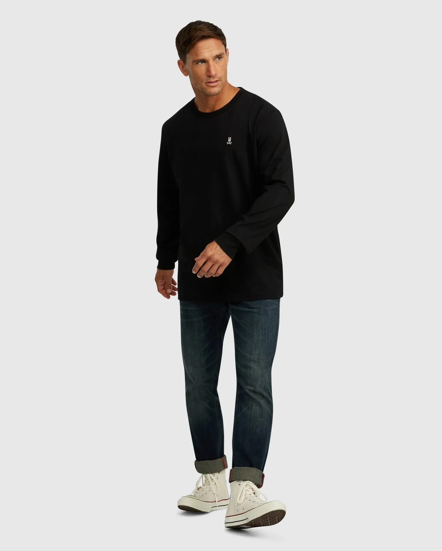 MENS LONG SLEEVE CLASSIC CREW NECK TEE - B6T422ARPC sold by Psycho Bunny product image thumbnail 4