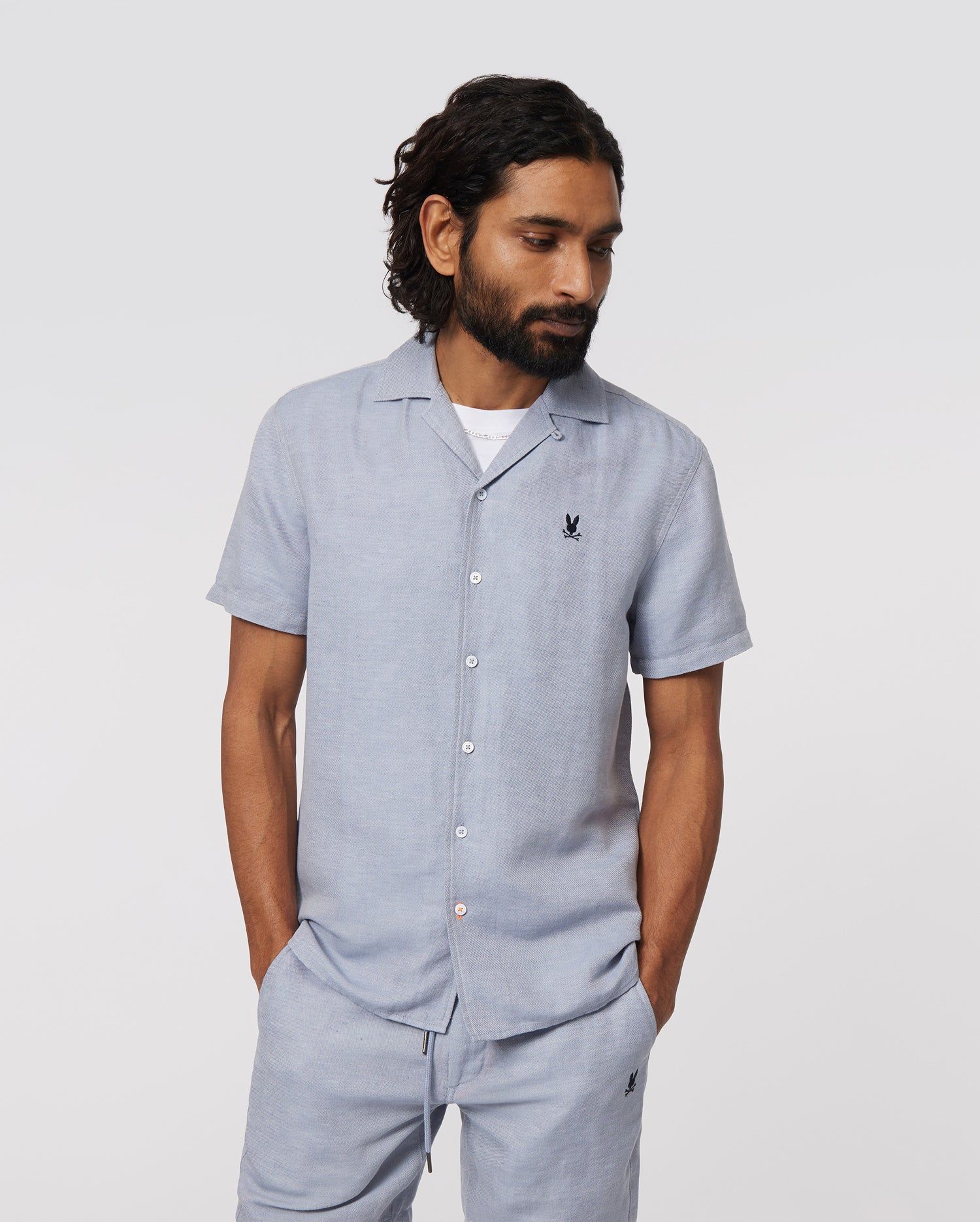 MENS HUMBLE LINEN SHIRT - B6Q148Y1SH sold by Psycho Bunny product image thumbnail 2