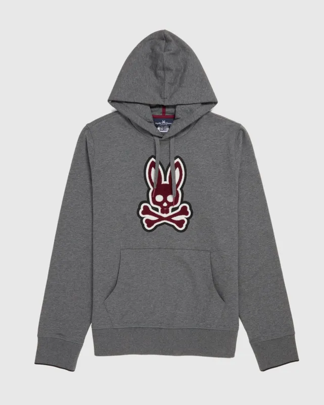 MENS BIG AND TALL PATCHIN CHENILLE BUNNY LOGO HOODIE - B9H849U1FT sold by Psycho Bunny