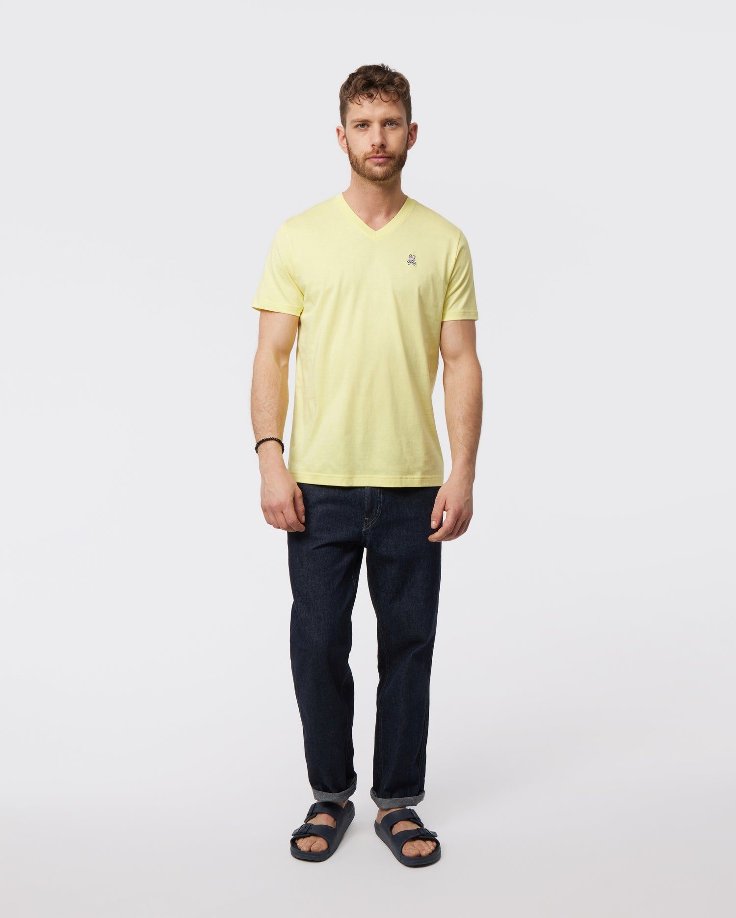 MENS CLASSIC V NECK TEE - B6U100Y1PC sold by Psycho Bunny product image thumbnail 5