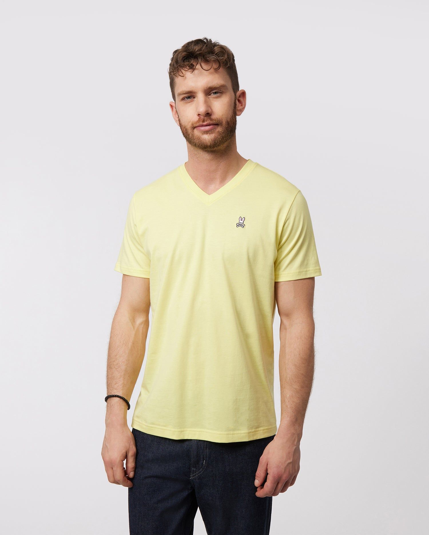 MENS CLASSIC V NECK TEE - B6U100Y1PC sold by Psycho Bunny product image thumbnail 2