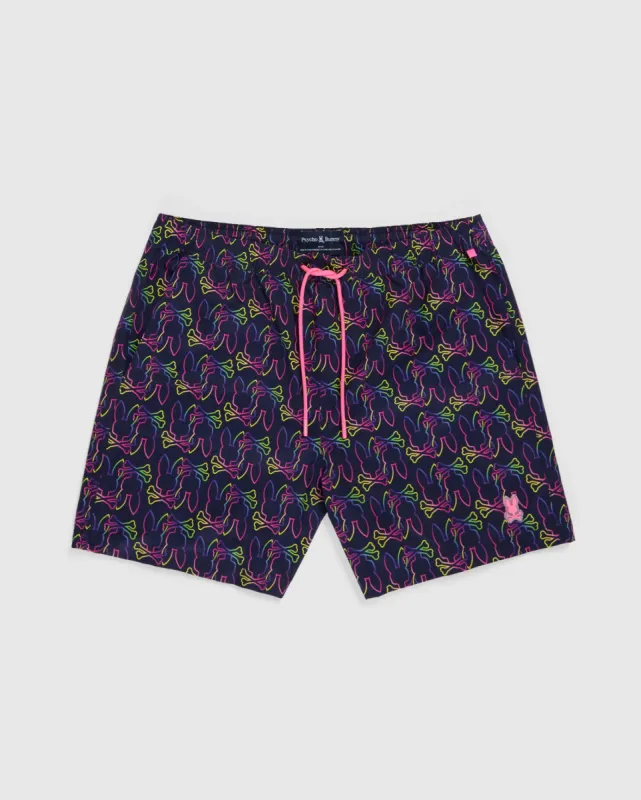 MENS COLTON PRINTED SWIM - B6W763A2PO sold by Psycho Bunny