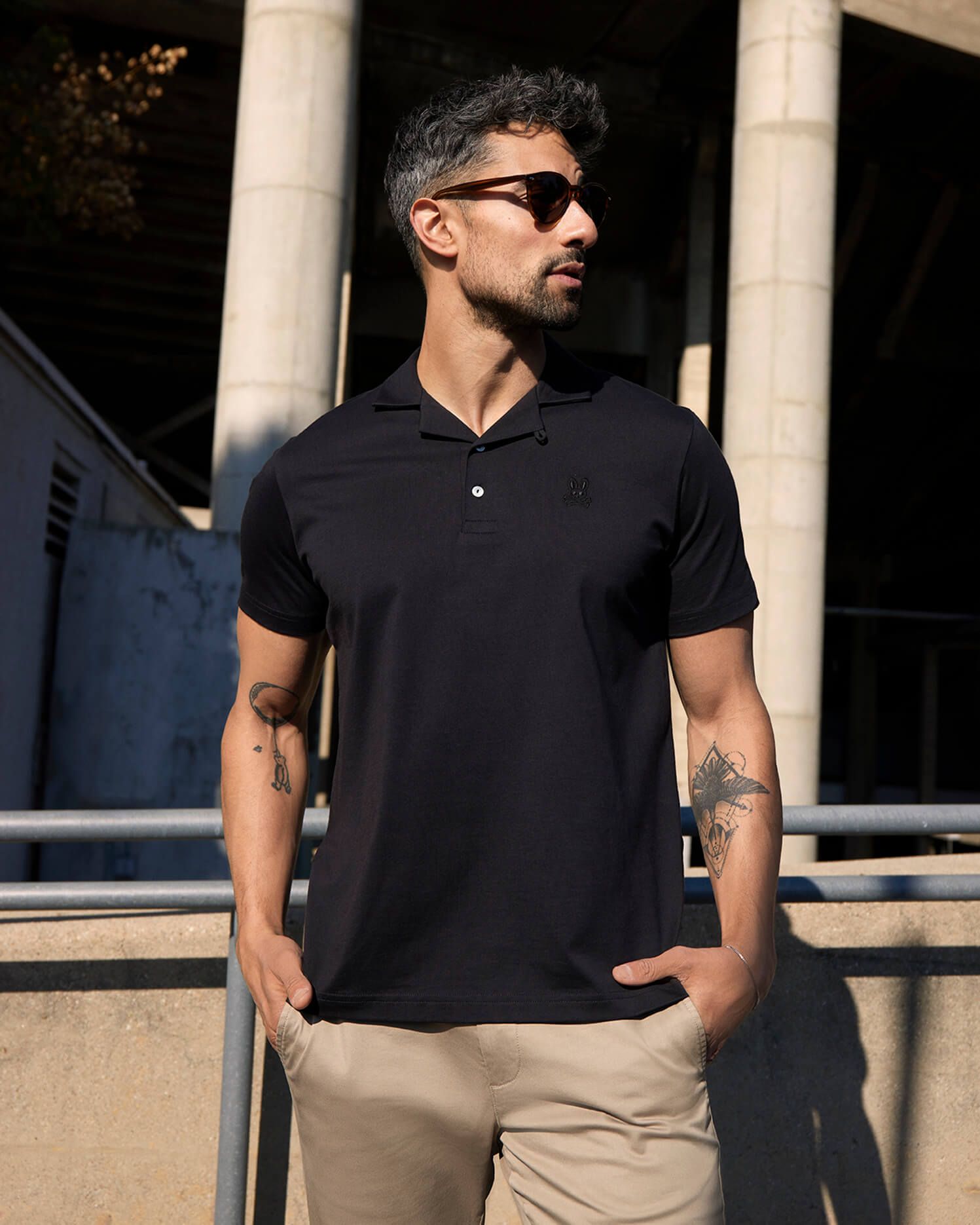 MENS CROWE SINGLE JERSEY POLO - B6K702X1PC sold by Psycho Bunny