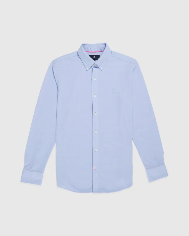 MENS ASTOR LONG SLEEVE COTTON PIQUE OXFORD SHIRT - B6C821U1PC sold by Psycho Bunny