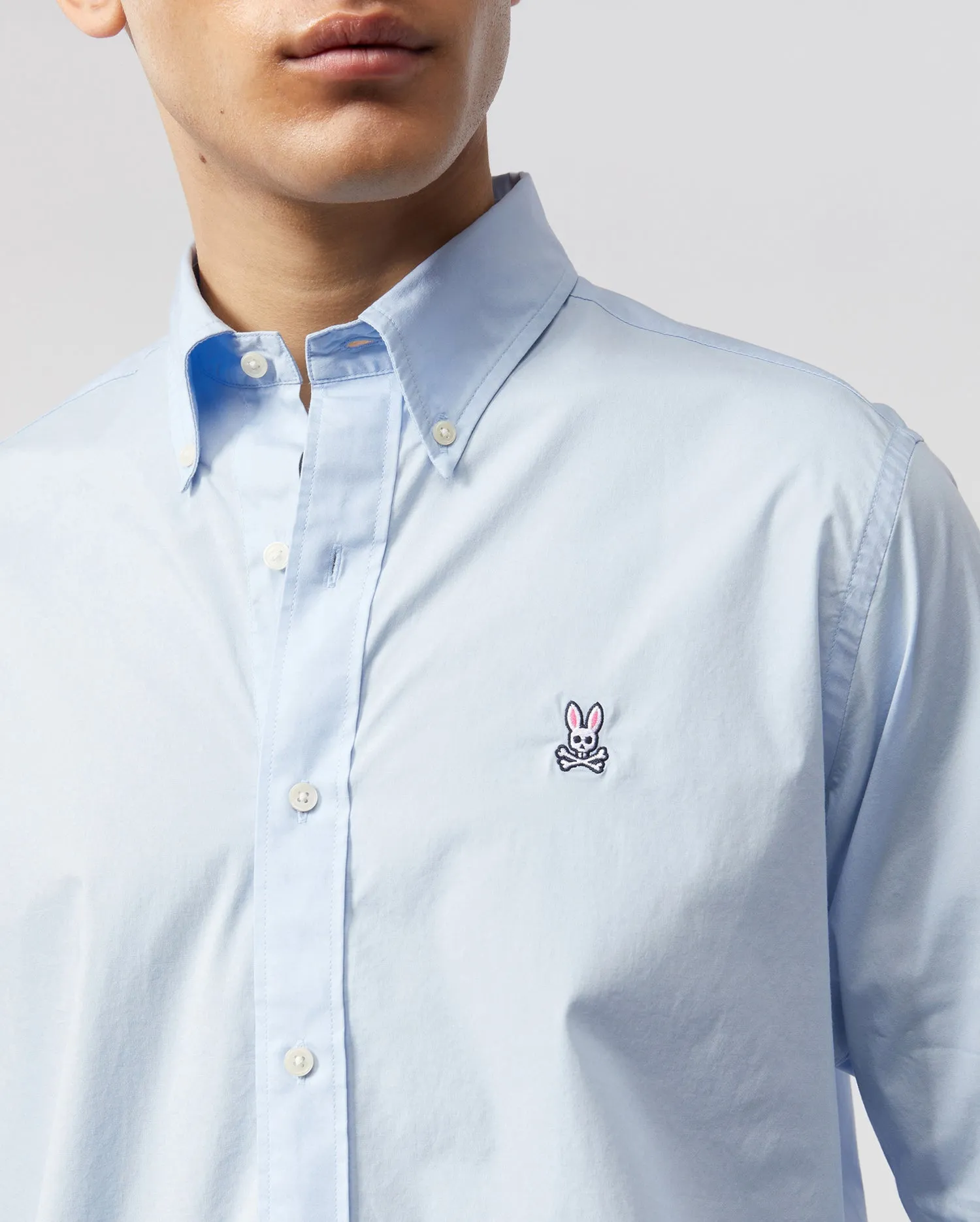 MENS CLASSIC POPLIN LONG SLEEVE SHIRT - B6C911S1PC sold by Psycho Bunny product image thumbnail 3