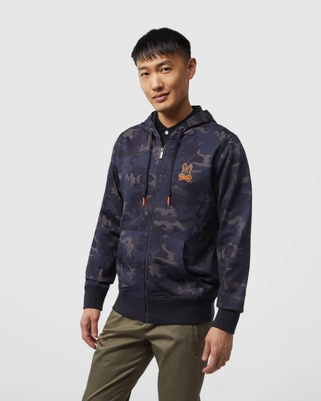 MENS ALLEN CAMO ZIP UP HOODIE - B6H947U1FT sold by Psycho Bunny